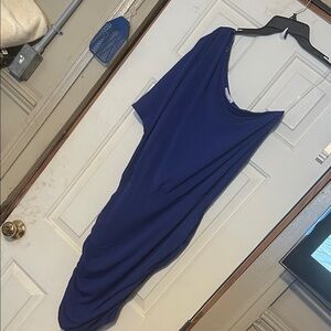 Veronica M Asymmetrical Dress in Deep Blue